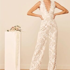 Lulu white lace jumpsuit.  I wore it 2 times.  Great for bridal celebrations!